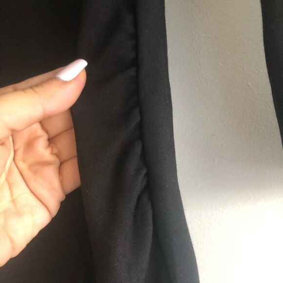 H&M MAMA Black Maternity Bodycon Dress with Tie - Picture 3 of 5